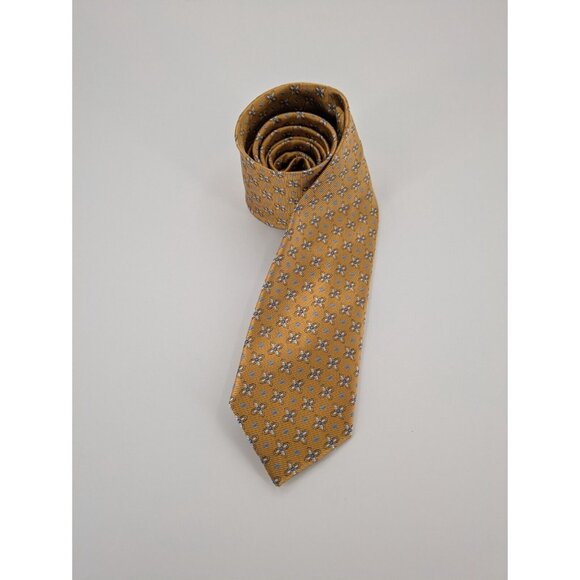 NWT JOS A. BANK Yellow Floral‎ Neck Tie 100% SILK HERITAGE COLLECTION - Picture 9 of 10